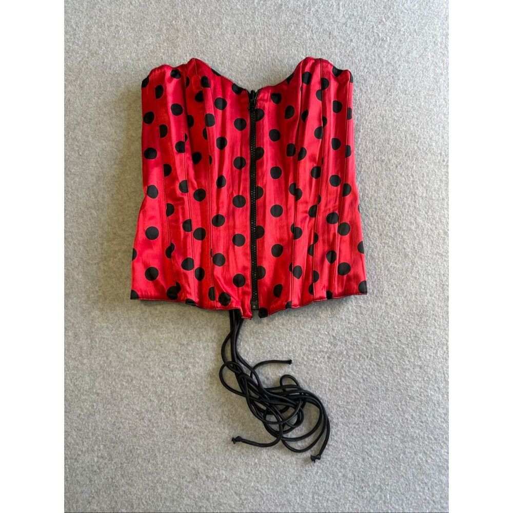 vintage Frederick's of Hollywood reversible lady bug bumblebee costume corset M